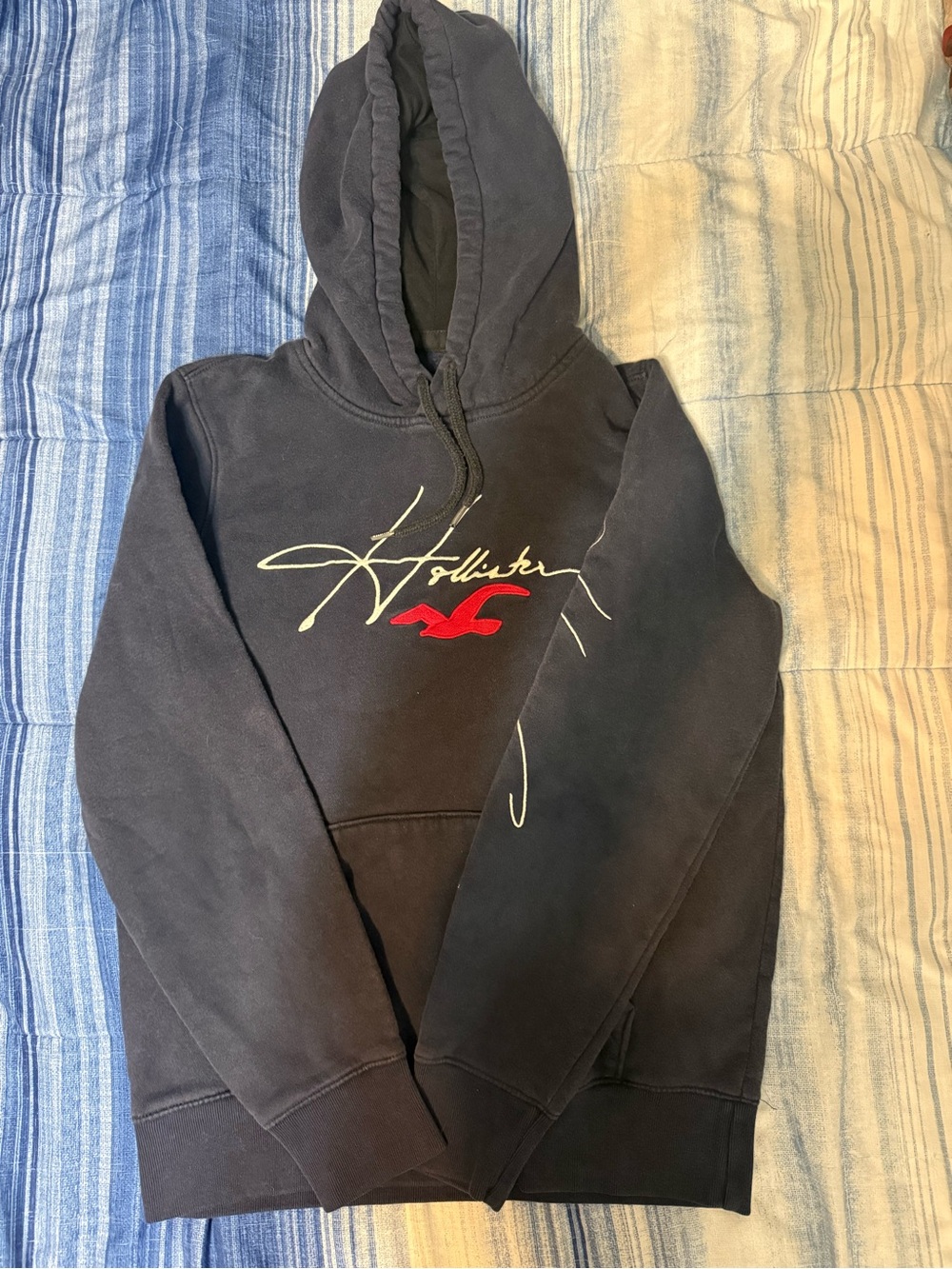 Hollister Black Navy with Red Logo and Script